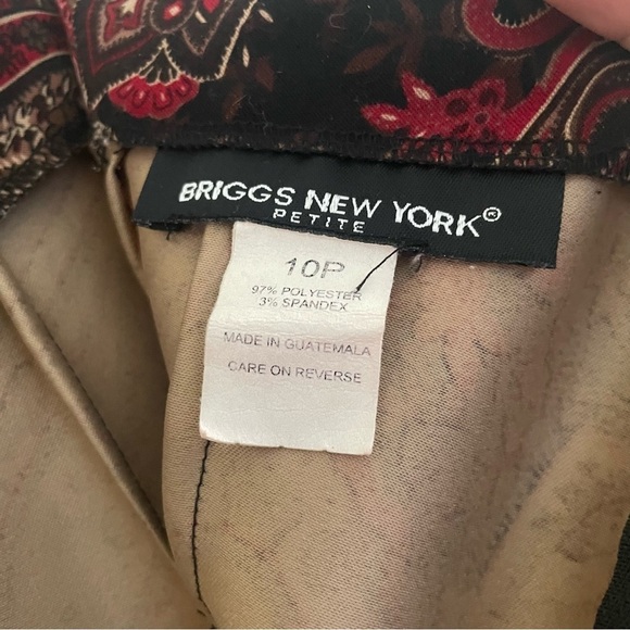 Briggs New York petite midi paisley skirt 10P modest formal old money elegant - Picture 7 of 7